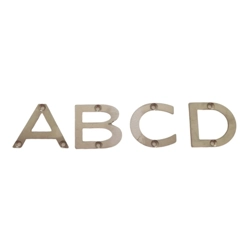 vendita online Lettere in acciaio inox altezza 50 mm. Cassette postali, bacheche e casellari Vanzo Centro Fer